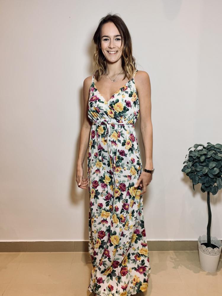 Robes Robe longue Galina à fleurs