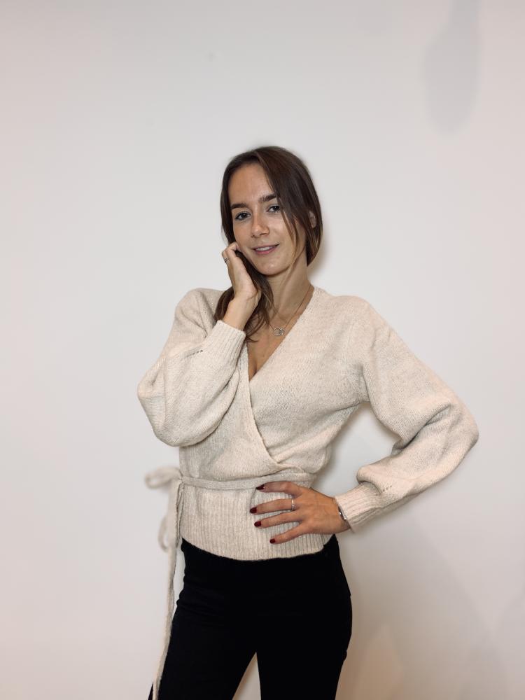 Pull Pull cache-coeur Simon beige