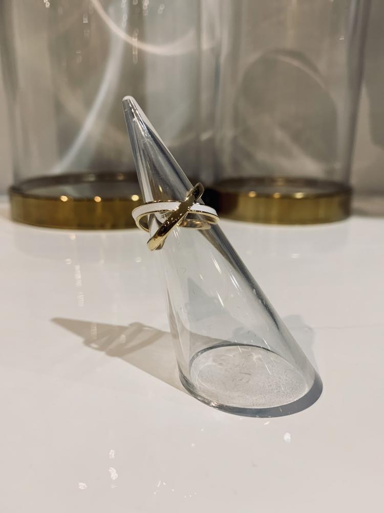 Bagues Bague Domi dorée et brique en blanc