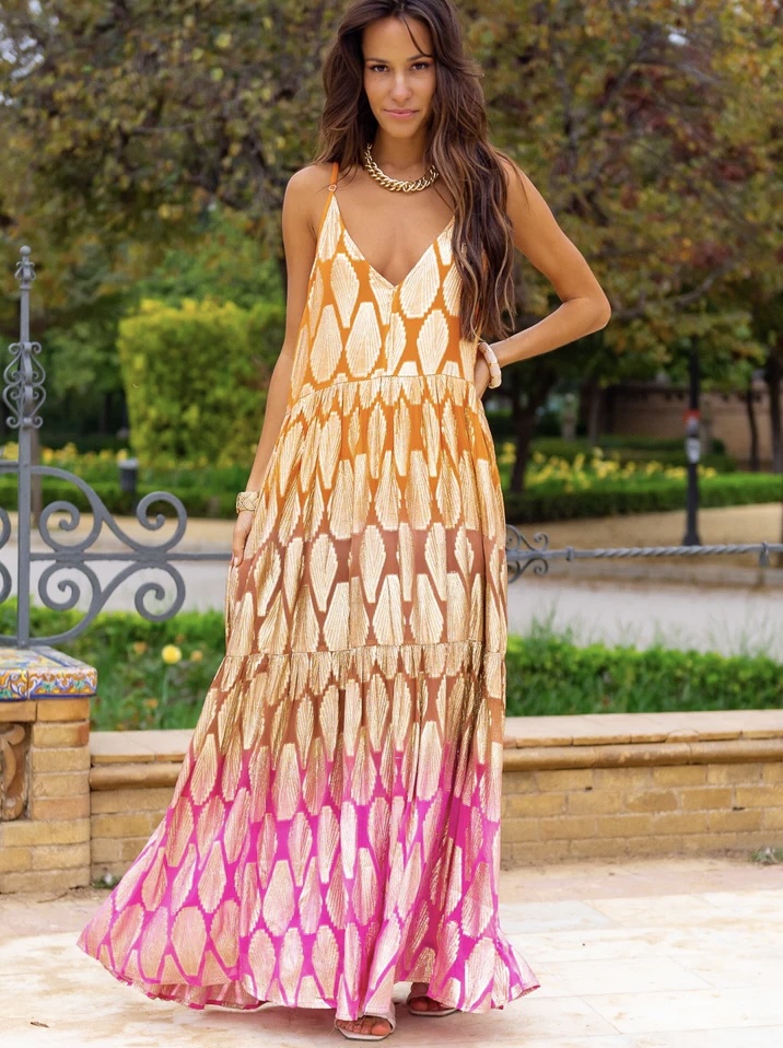 Robes Robe Brillant Gold