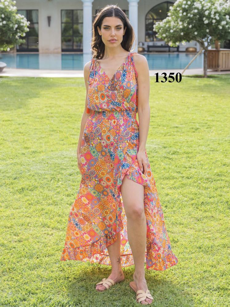 Robes Robe longue Janisse orange rose jaune