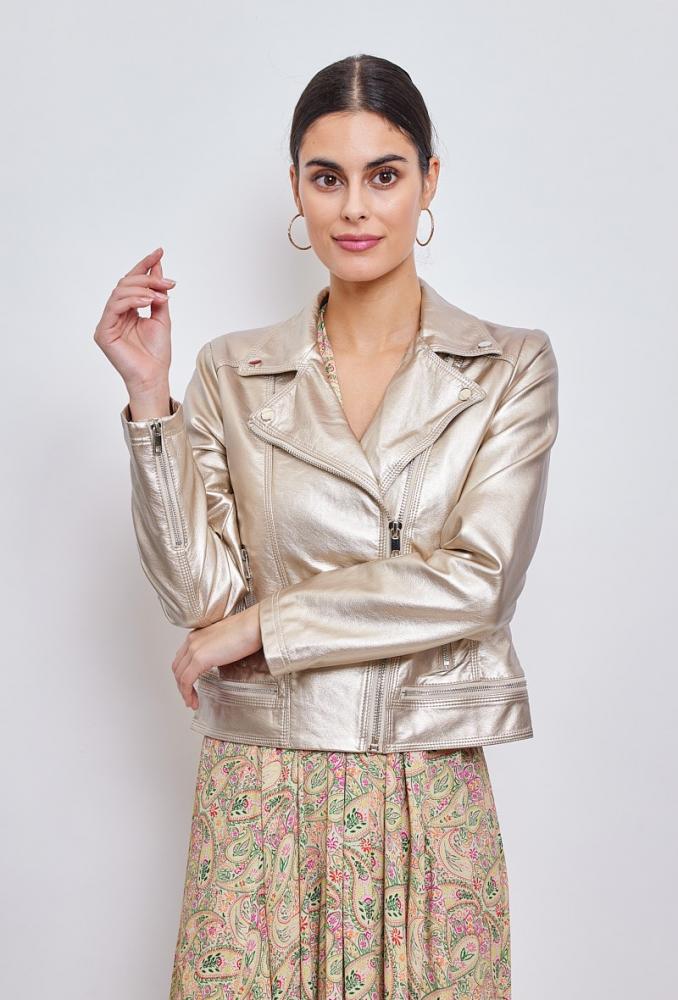 Veste Veste Tiya perfecto similicuir or
