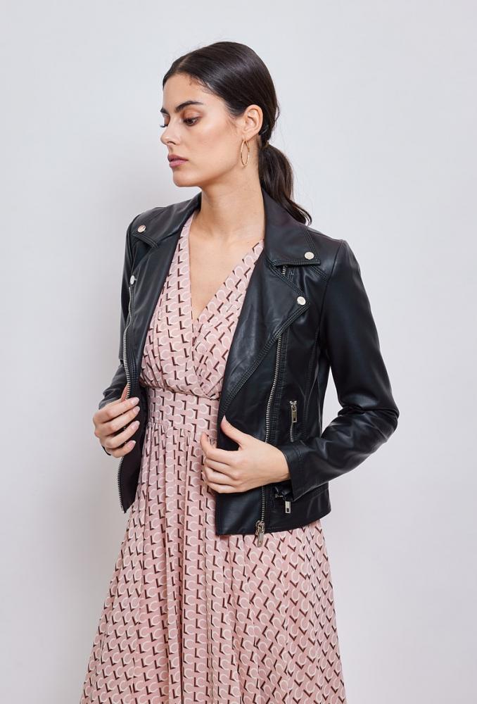 Veste Veste Tiya perfecto similicuir noir