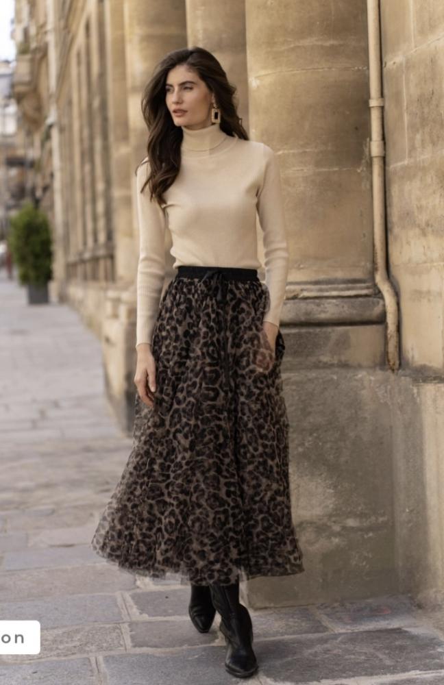 Acheter en ligne Jupes & Shorts Jupe Vilma tulle léopard Jupes & Shorts Jupe Vilma tulle léopard