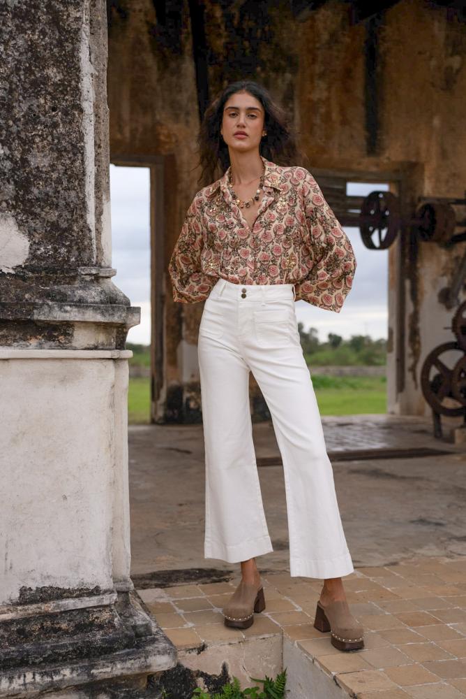 Jeans & Pantalons Jean Elenette blanc
