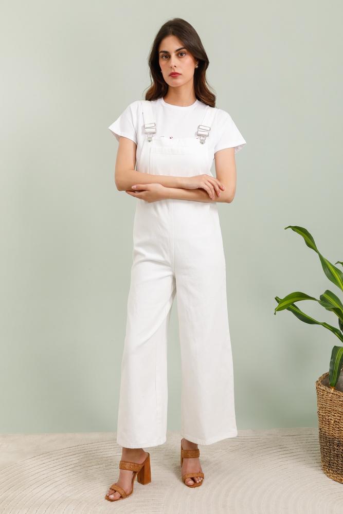 Acheter en ligne Salopette Salopette Zayna denim blanc Salopette Salopette Zayna denim blanc