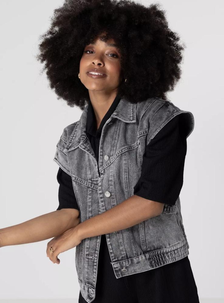 Veste Veste jean sans manches Yuna