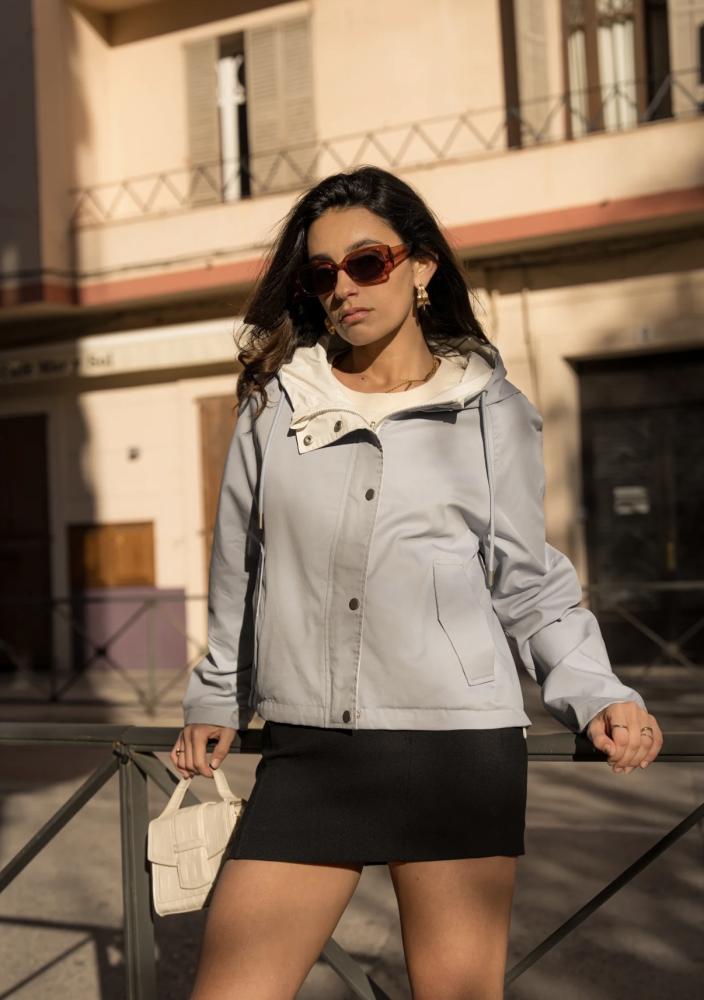 Parka Parka ELUNIA ciel blanc