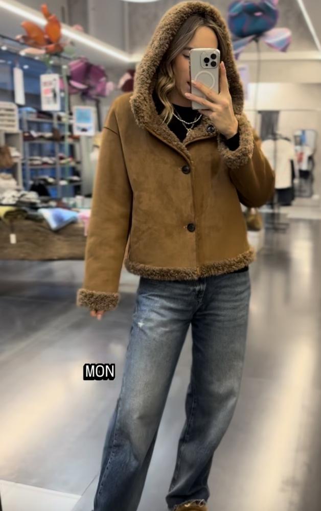 Acheter en ligne Manteau Manteau Delfina réversible fausse fourrure Manteau Manteau Delfina réversible fausse fourrure