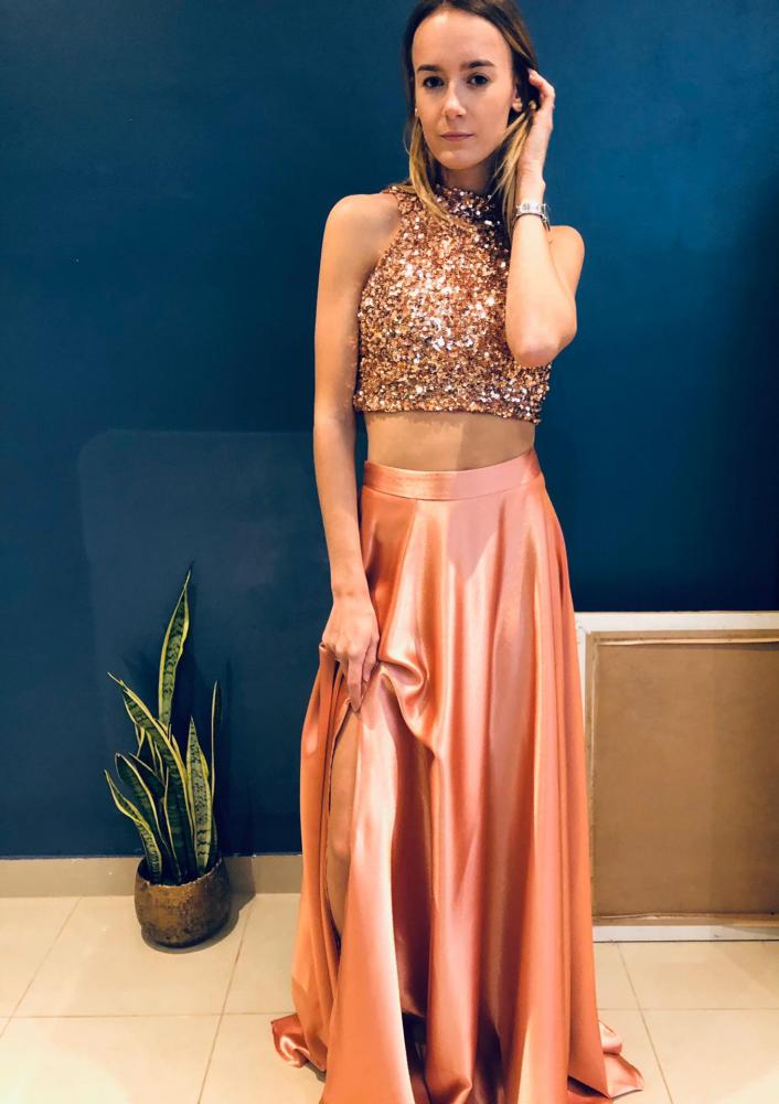 Tops Bustier à strass doré