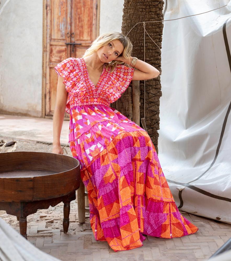 Robes ROBE LONGUE DÉCOLLETÉ V FRONCÉ HILTON