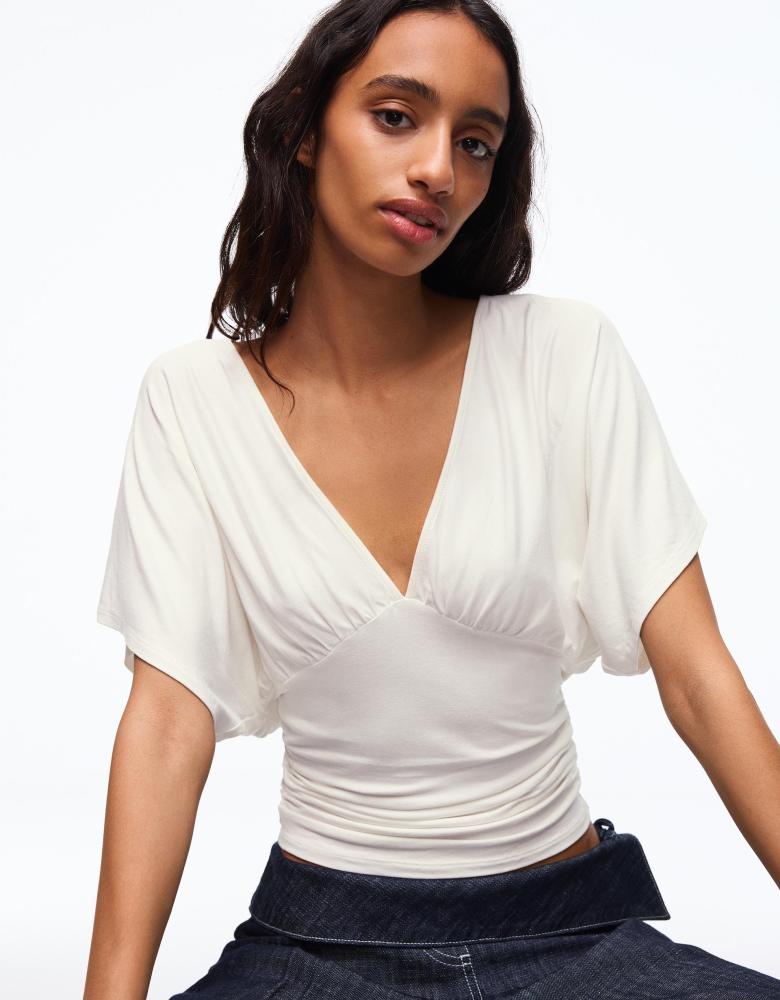 T-shirt T-Shirt V Liya blanc