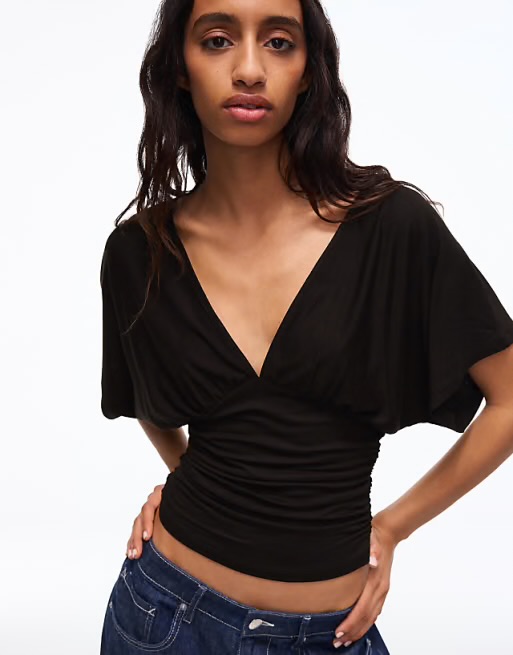 T-shirt T-Shirt V Liya noir