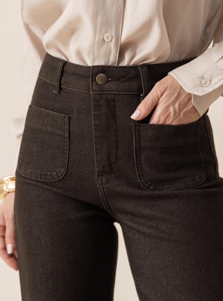 Jeans & Pantalons Jean Kari brut chocolat