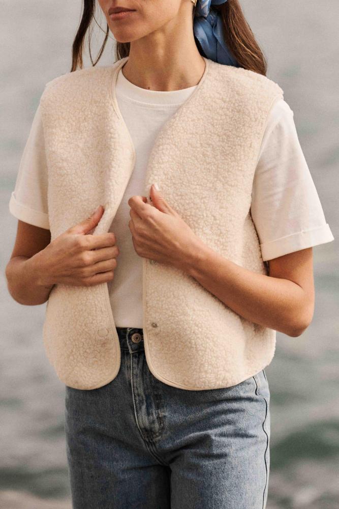 Gilets Gilet Ebba écru