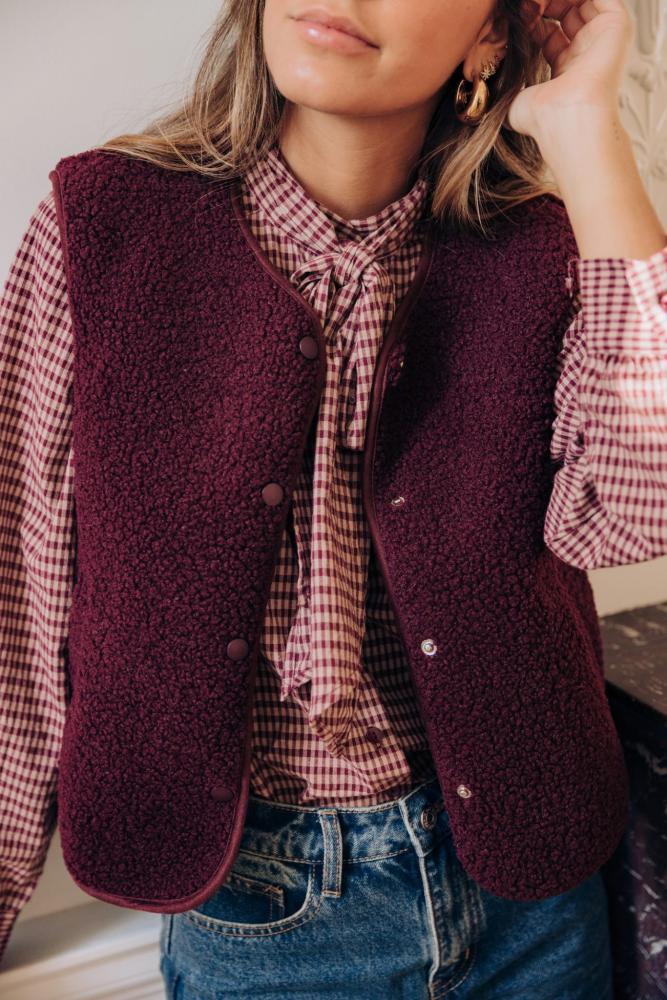 Gilets Gilet Ebba prune