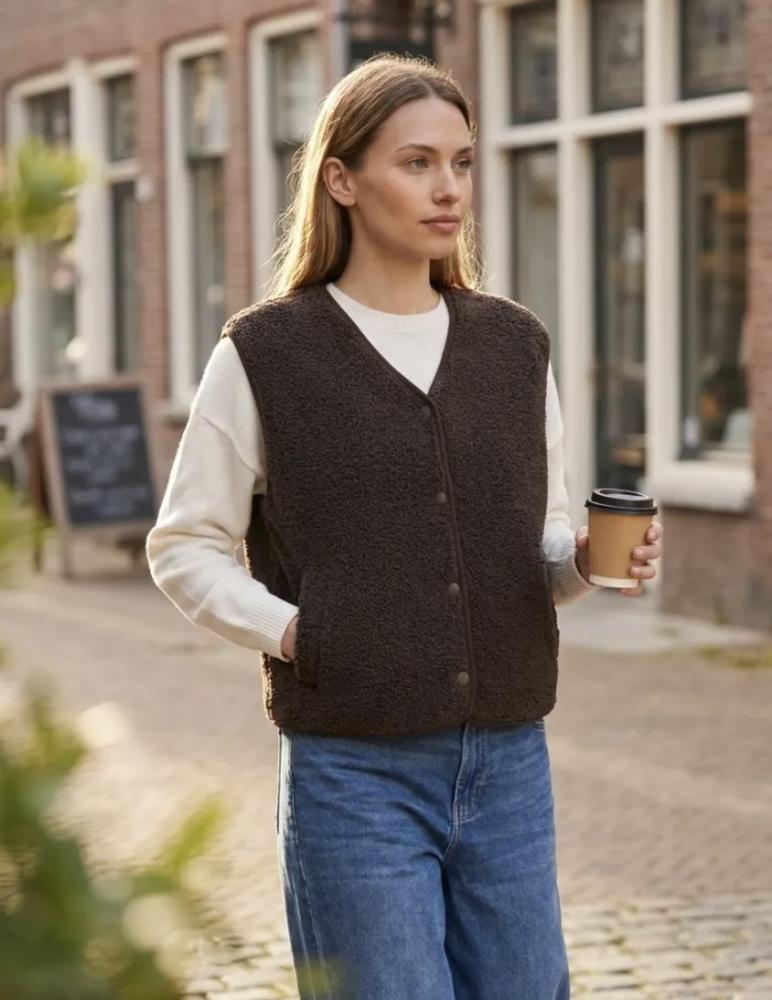 Gilets Gilet Ebba marron