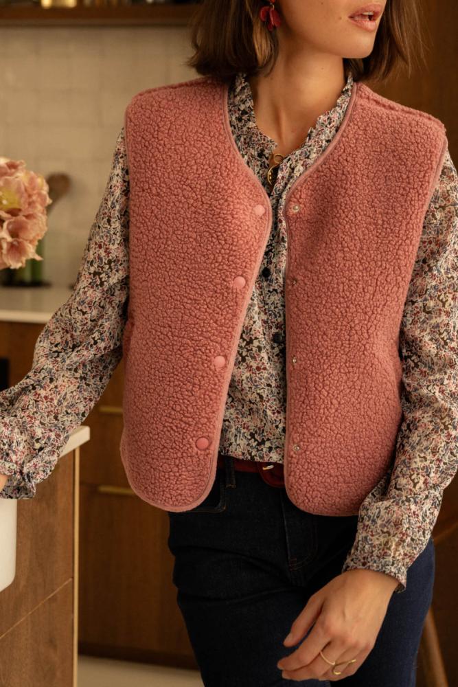 Gilets Gilet Ebba rose