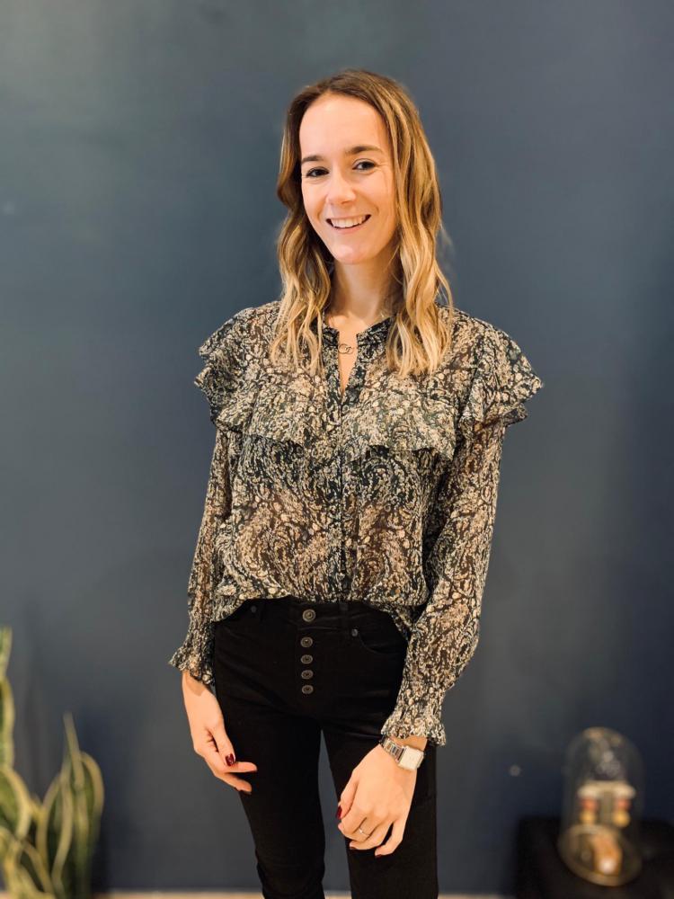 Acheter en ligne Blouses Blouse Calijo verte Blouses Blouse Calijo verte