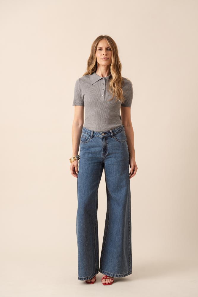 Jeans & Pantalons Jean Awa bleu stone