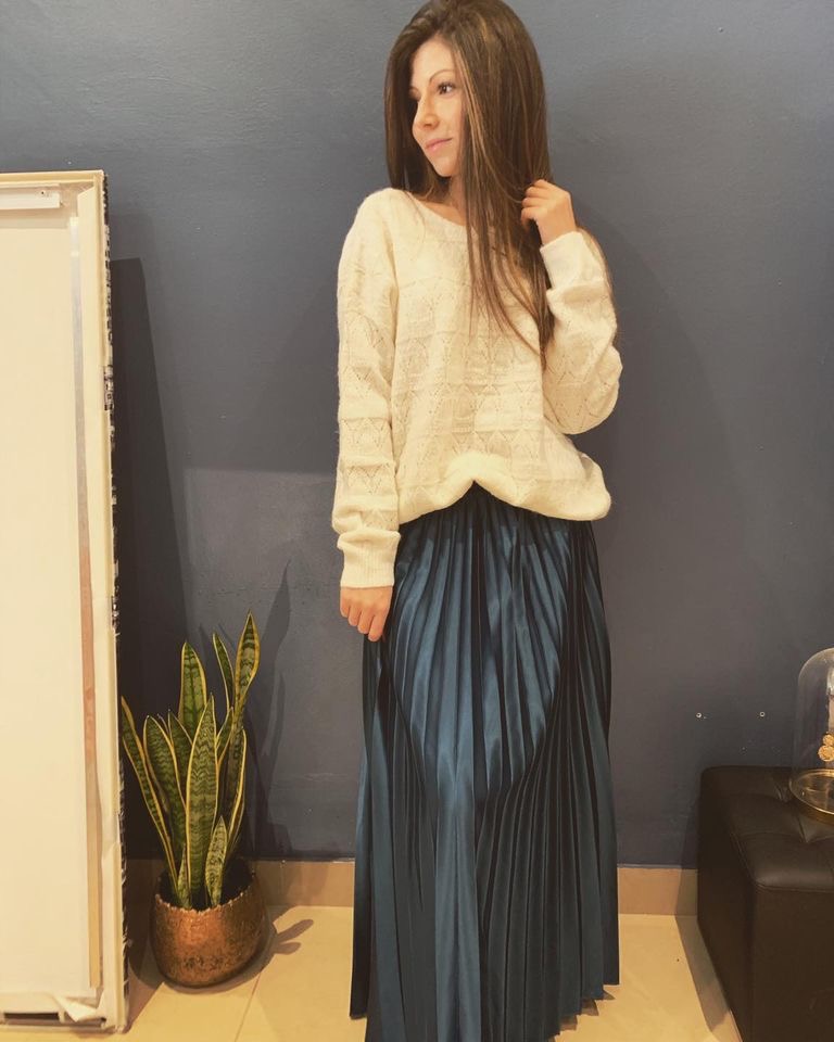 Jupes & Shorts Jupe plissée satinée bleue