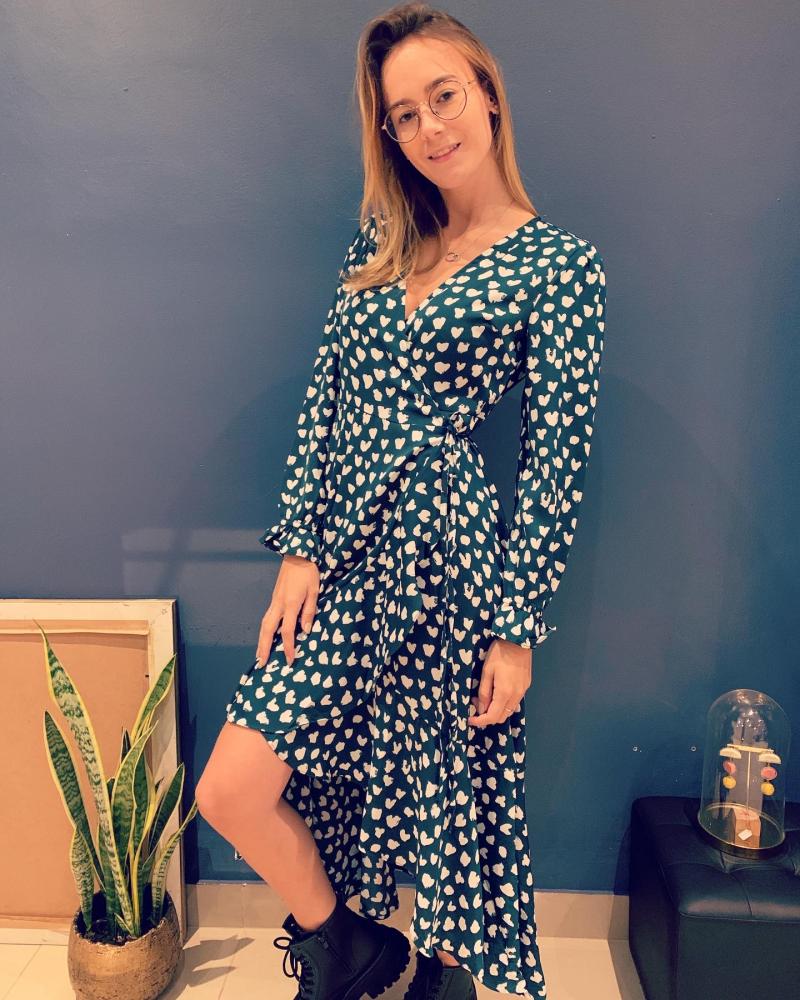Acheter en ligne Robes Robe Priscilla verte Robes Robe Priscilla verte