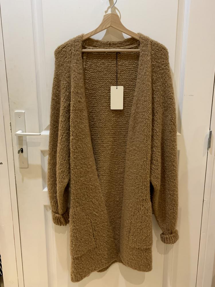 Gilets Long gilet Tia camel